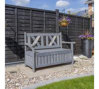 Jack Stonehouse Outdoor Garden Storage Bench - Grey