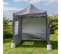Jack Stonehouse Pop Up 2x2 Gazebo With Sides - Dark Grey Colour: Dark