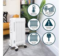 Jack Stonehouse Portable 1500W Oil-Filled Radiator Free-Standing Room