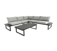 Jack Stonehouse Santorini Corner Grey Garden Sofa Set With Cushions