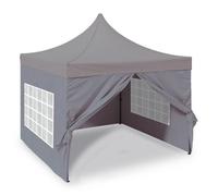 Jack Stonehouse Silver Lined Pop Up 3X3M Gazebo Dark Grey