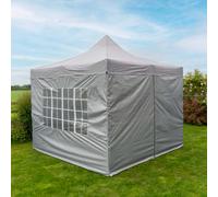 Jack Stonehouse Silver Lined Pop Up 3X3M Gazebo Light Grey