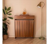 Jack Stonehouse Small Brown Wooden Radiator Cover with Drawers Vertica