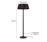 Jack Stonehouse Solara 3 Heat Settings 800/1200/2000W Free Standing Pa