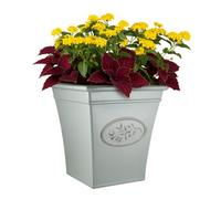 Jack Stonehouse Square Grey Olive Planter Iron Effect Recycled Plastic 32Lt 39.2Cm 100% Recycled Plastic Frost & Uv Resistant