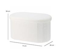 Jack Stonehouse Teddy Boucle Ottoman Storage Bench