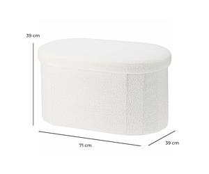 Jack Stonehouse Teddy Boucle Ottoman Storage Bench