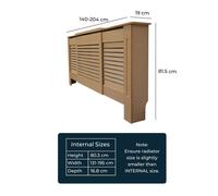 Jack Stonehouse Unpainted Horizontal Line Radiator Cover - Adjustable