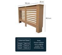 Jack Stonehouse Unpainted Horizontal Line Radiator Cover - Large Size: