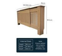 Jack Stonehouse Unpainted Vertical Line Radiator Cover - Adjustable Si