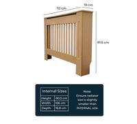 Jack Stonehouse Unpainted Vertical Line Radiator Cover - Medium Size: