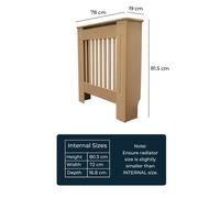 Jack Stonehouse Unpainted Vertical Line Radiator Cover - Small Size: