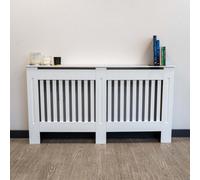Jack Stonehouse Vertical Slat White Mdf Wooden Radiator Cover - Large - 152Cm (W) X 81.5Cm (H) X 19Cm (D)