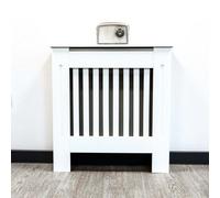 Jack Stonehouse Vertical Slat White Mdf Wooden Radiator Cover - Small - 78Cm (W) X 81.5Cm (H) X 19Cm (D)