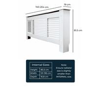 Jack Stonehouse White Horizontal Line Radiator Cover - AdjustableWhite
