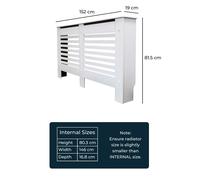 Jack Stonehouse White Horizontal Line Radiator Cover - Large Size: Lar