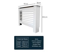 Jack Stonehouse White Horizontal Line Radiator Cover - MediumWhite Hor