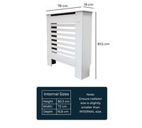 Jack Stonehouse White Horizontal Line Radiator Cover - SmallWhite Hori