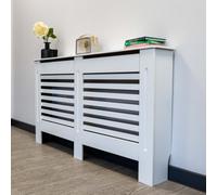 Jack Stonehouse White Horizontal Slat Mdf Radiator Cover - Large 152Cm (W) X 81.5Cm (H) X 19Cm (D)