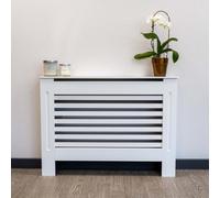 Jack Stonehouse White Horizontal Slat Mdf Radiator Cover - Medium - 112Cm (W) X 81.5Cm (H) X 19Cm (D)