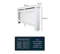 Jack Stonehouse White Vertical Line Radiator Cover - Large Size: Large