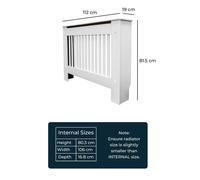 Jack Stonehouse White Vertical Line Radiator Cover - Medium Size: Medi