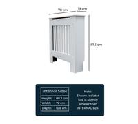 Jack Stonehouse White Vertical Line Radiator Cover - Small Size: Small