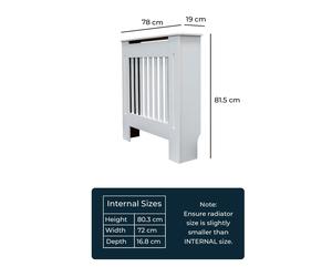Jack Stonehouse White Vertical Line Radiator Cover - Small Size: Small