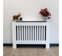 Jack Stonehouse White Vertical Slat Mdf Radiator Cover - Medium 112Cm (W) X 81.5Cm (H) X 19Cm (D)