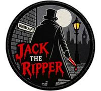 Jack the Ripper Embroidered Patch 80mm - Whitechapel Victorian London True Crime Badge - Iron On or Sew On Patch for Jackets, Backpacks, Bags & Clothing