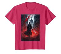 Jack The Ripper Graphic T-Shirt, Youth, Red Heather, Medium