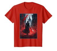 Jack The Ripper Graphic T-Shirt, Youth, Red, Medium