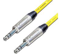 ¼" Jack to ¼" Jack Lead. NEUTRIK:6.35mm:TRS:Stereo:Balanced Cable. 3m 6m 10m (30m, Yellow)