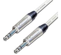 ¼" Jack to ¼" Jack Lead. NEUTRIK:6.35mm:TRS:Stereo:Balanced Cable. 3m 6m 10m (40m, White)
