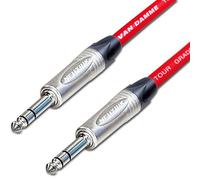 ¼" Jack to ¼" Jack Lead. NEUTRIK:6.35mm:TRS:Stereo:Balanced Cable. 3m 6m 10m (4m, Red)