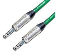 ¼" Jack to ¼" Jack Lead. NEUTRIK:6.35mm:TRS:Stereo:Balanced Cable. 3m 6m 10m (50cm, Green)