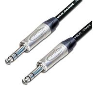 ¼" Jack to ¼" Jack Lead. NEUTRIK:6.35mm:TRS:Stereo:Balanced Cable. 3m 6m 10m (6m, Black)
