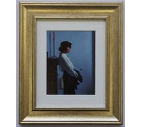 Jack Vettriano - A Valentine Rose Framed Art Print Picture (33cm x 28cm) Gold Frame