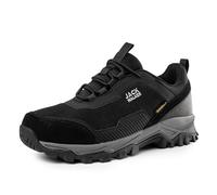 Jack Walker Men's Walking Trainers - Genuine Suede Leather with Memory Foam Insoles Hydroguard Waterproof - Lightweight Hiking and Trekking Shoes Ideal Footwear for Outdoor Enthusiasts JW2007 (10 UK)