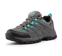 Jack Walker Women's Walking Trainers Comfortable Suede Leather Footwear with Memory Foam Insoles Perfect Ladies Lightweight Shoes for Trekking Casual and Outdoor Activities Lily Grey (8 UK)