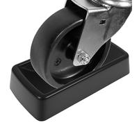 Jack Wheel Chock 24.7 x 12.3cm Heavy Duty Reinforced Rubber Jack Caster Wheel Dock for Travel Trailers and all Trailer Tires Wheeldock Tire Chock Blocks Unbreakable Stabilizer Dock