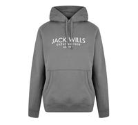 Jack Wills Mens Batsford Graphic Logo Hoodie Slate XL