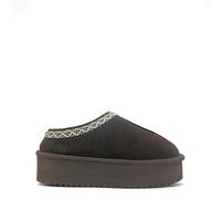 Jack Wills Platform Slip On Snug Womens Slippers Chocolate 5 UK