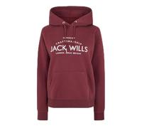 Jack Wills Womens Hunston Graphic Logo Hoodie Long Sleeve Burgundy 12