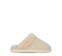 Jack Wills Womens Mule Slippers Cream Borg 7 UK