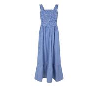 Jack Wills Womens Shirred Striped Maxi Dress Strappy Cotton Blue Stripe 10