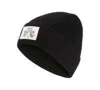 Jack Wolfskin Badge Beanie Hat, Black, Standard Size