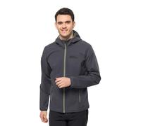 Jack Wolfskin Bornberg Men's Hoody M Softshell Jacket, Ebony, XXL