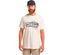 Jack Wolfskin Men’s organic cotton T-shirt Brand T-Shirt Men L wood cotton white WOOD Cotton white