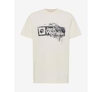 Jack Wolfskin Men’s organic cotton T-shirt Brand T-Shirt Men S wood cotton white WOOD Cotton white